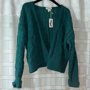Jessica Simpson - chenille yarn knitted open cardigan